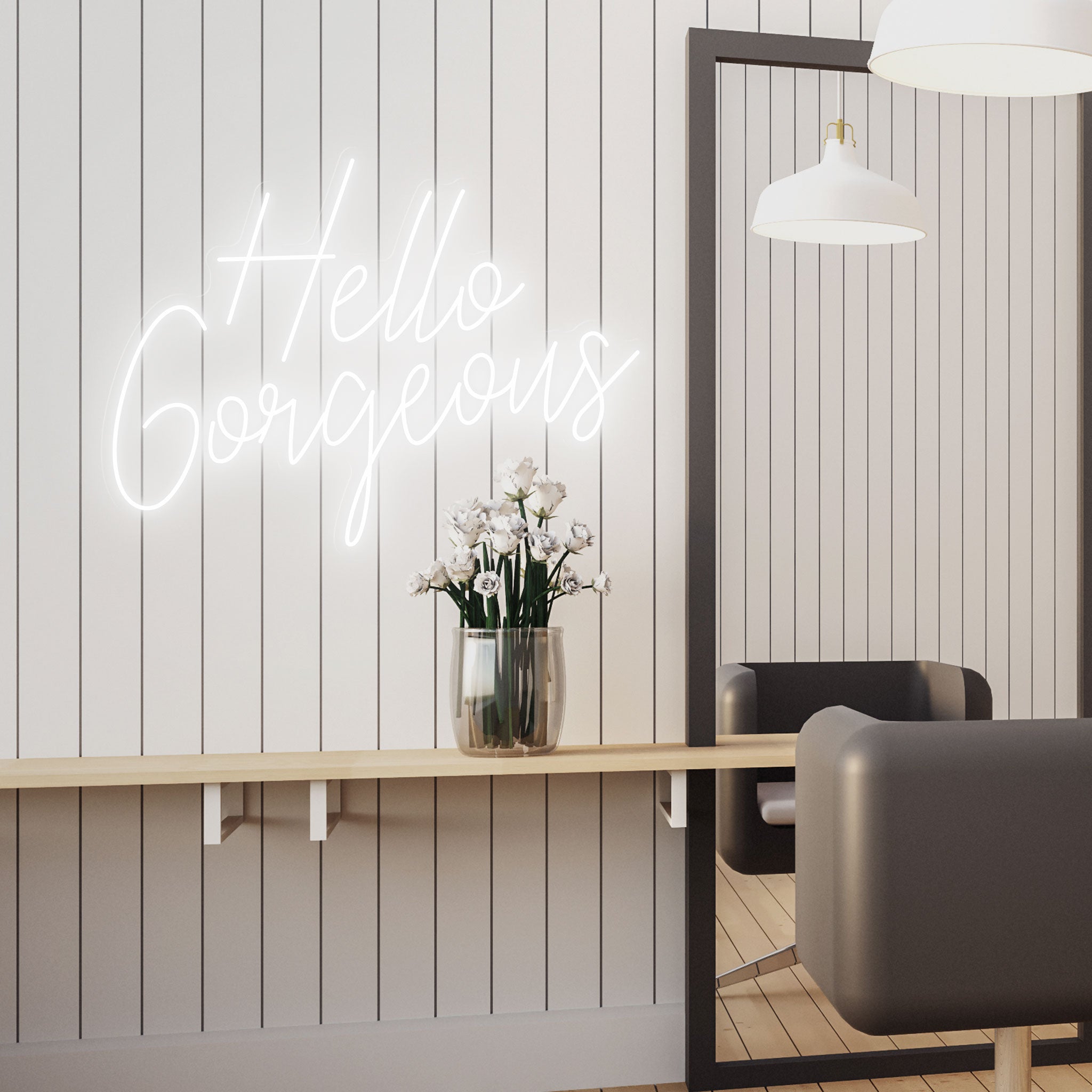 Hello Gorgeous - Neon Sign - Salon / Beauty Clinic