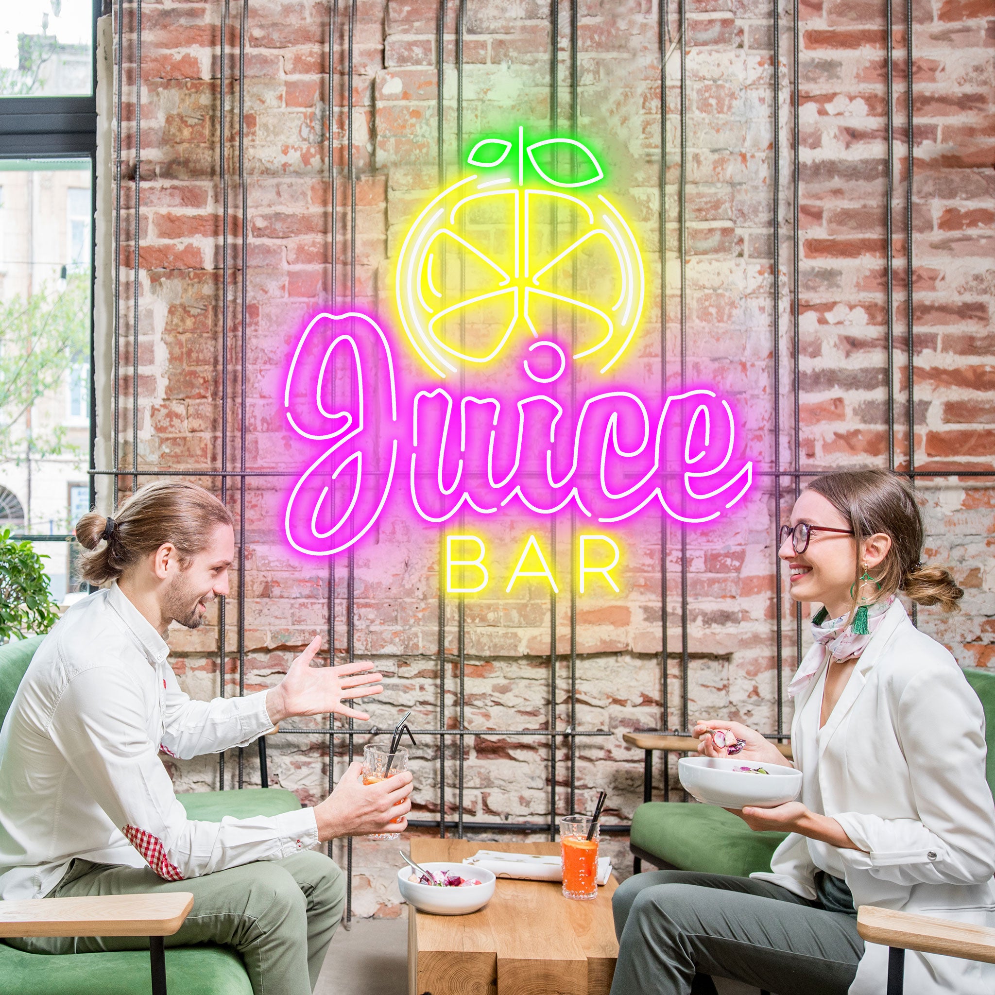 Juice Bar Orange - Neon Sign -  Juice / Smoothie Bar
