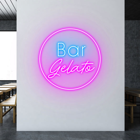 Gelato Bar - Neon Sign - Ice Cream Bar / Dessert Bar