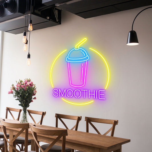 Smoothie Circle - Neon Sign -  Juice / Smoothie Bar