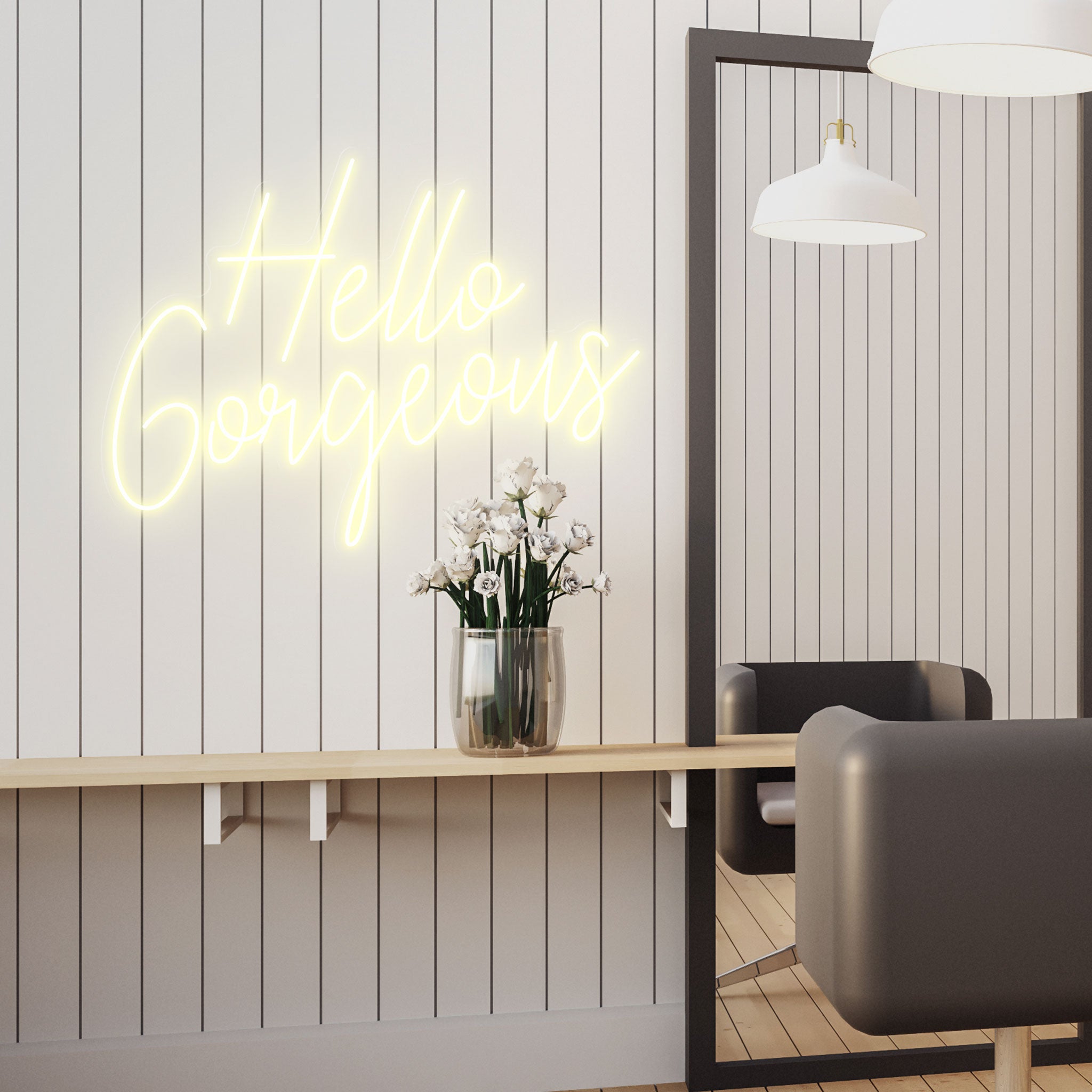 Hello Gorgeous - Neon Sign - Salon / Beauty Clinic