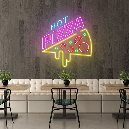 Hot Pizza - Neon Sign - Pizza Shop