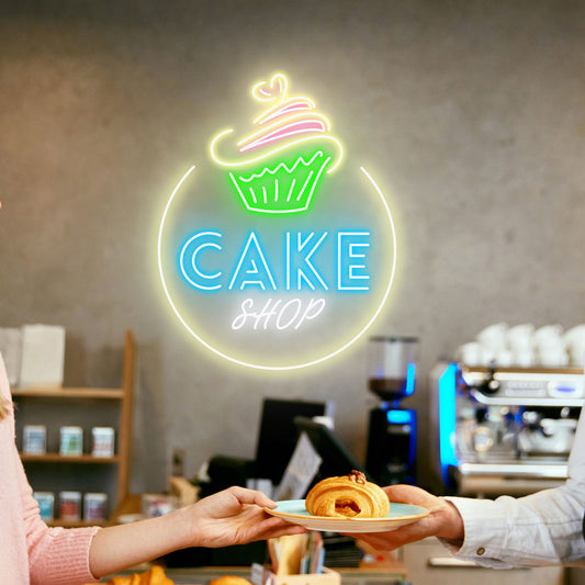 Cake Shop - Neon Sign - Ice Cream Bar / Dessert Bar