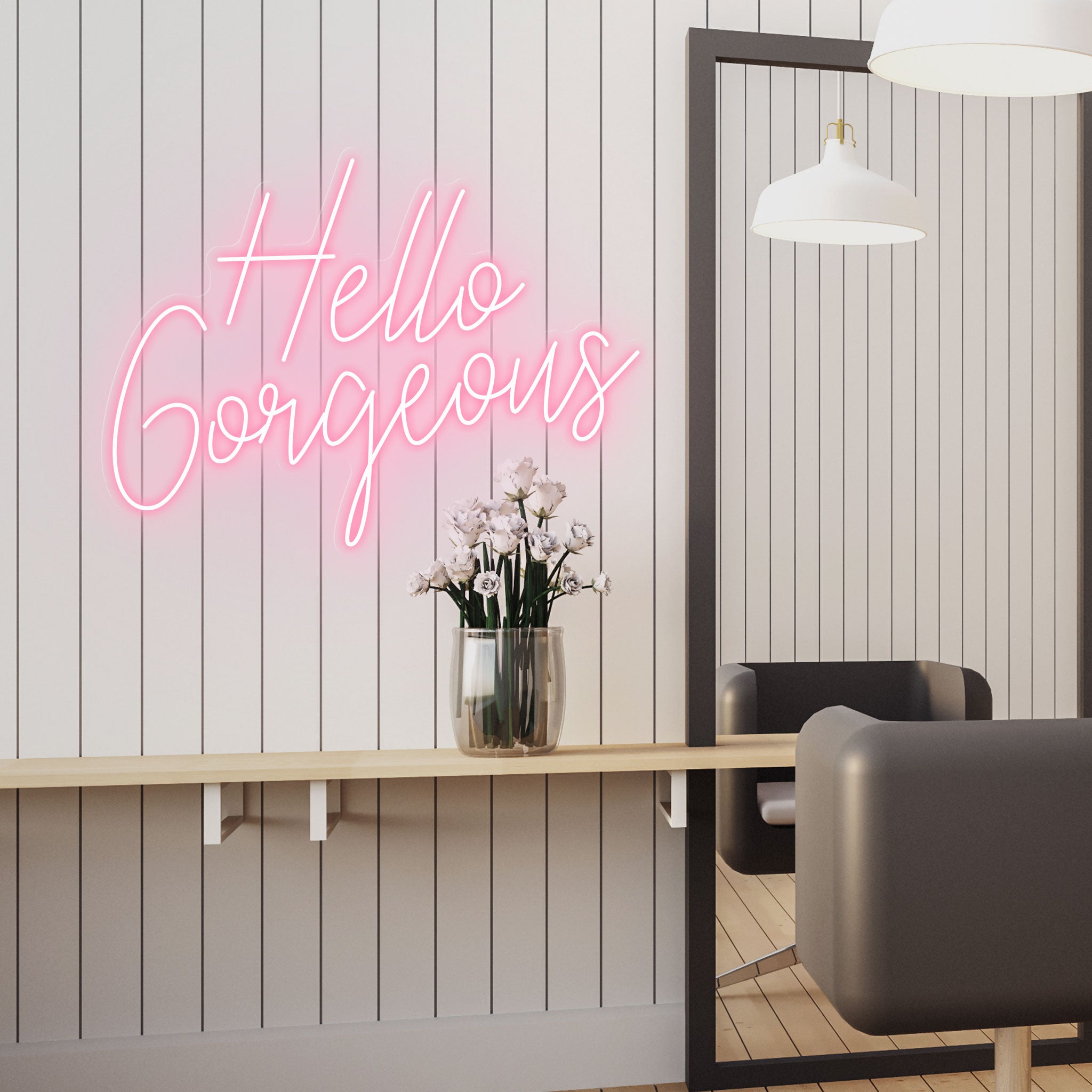 Hello Gorgeous - Neon Sign - Salon / Beauty Clinic