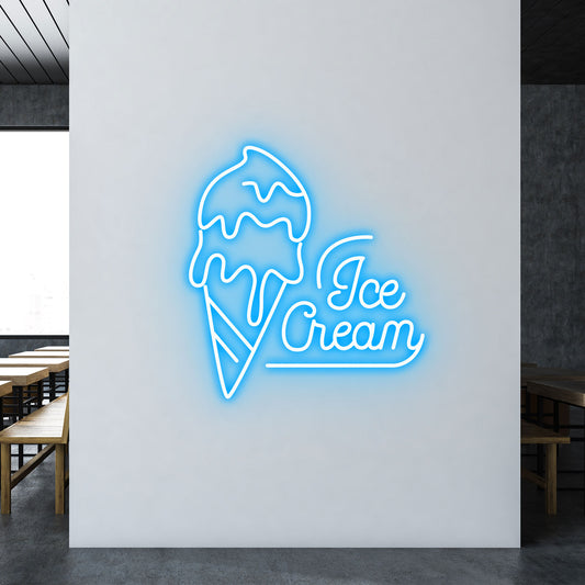 Ice Cream #1 - Neon Sign - Ice Cream Bar / Dessert Bar