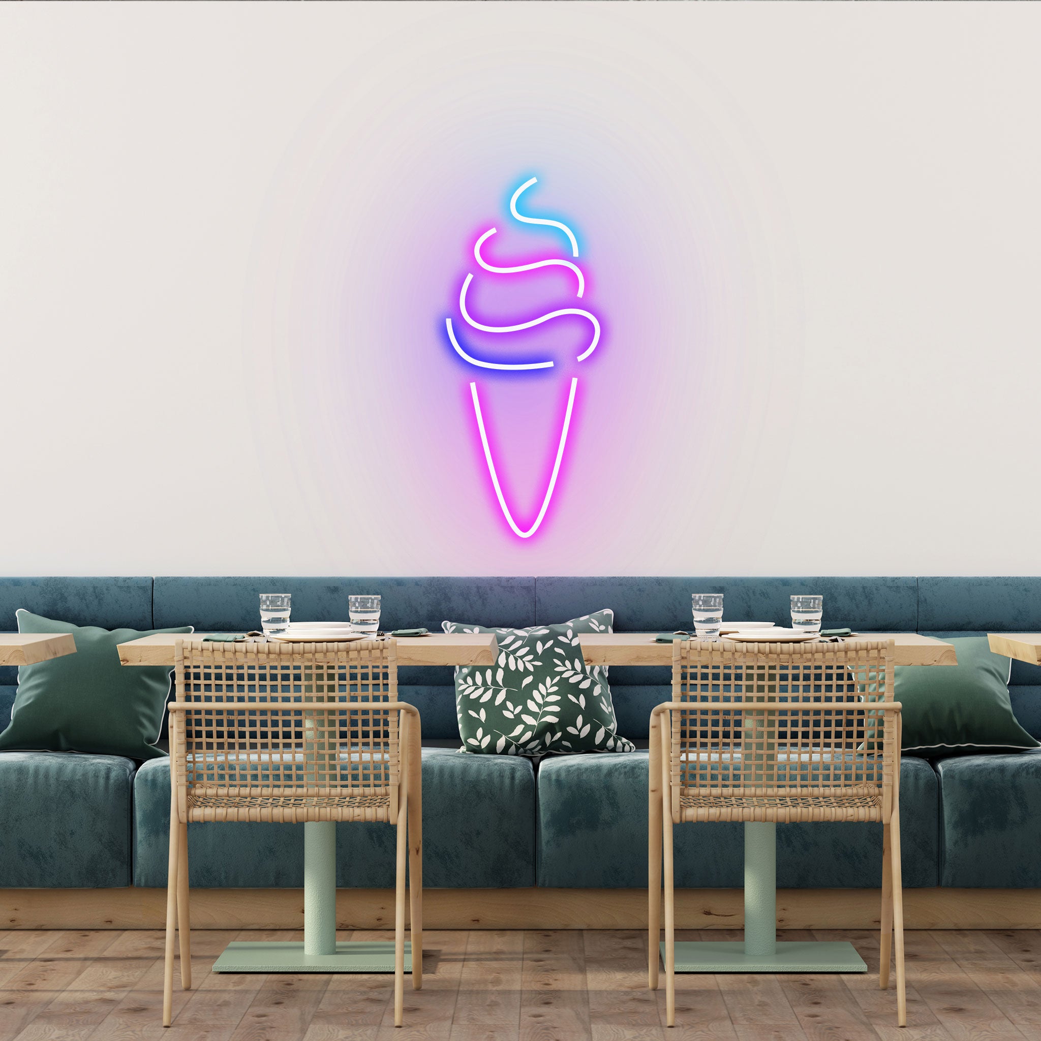 Ice Cream Swirl - Neon Sign - Ice Cream Bar / Dessert Bar