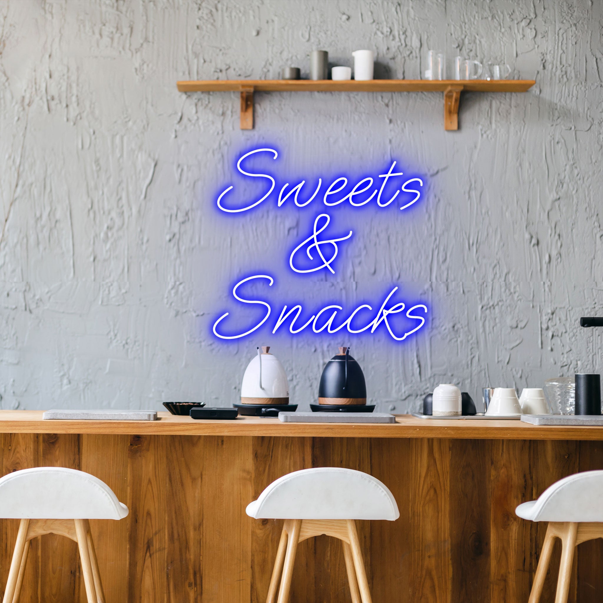 Sweets & Snacks - Neon Sign - Ice Cream Bar / Dessert Bar