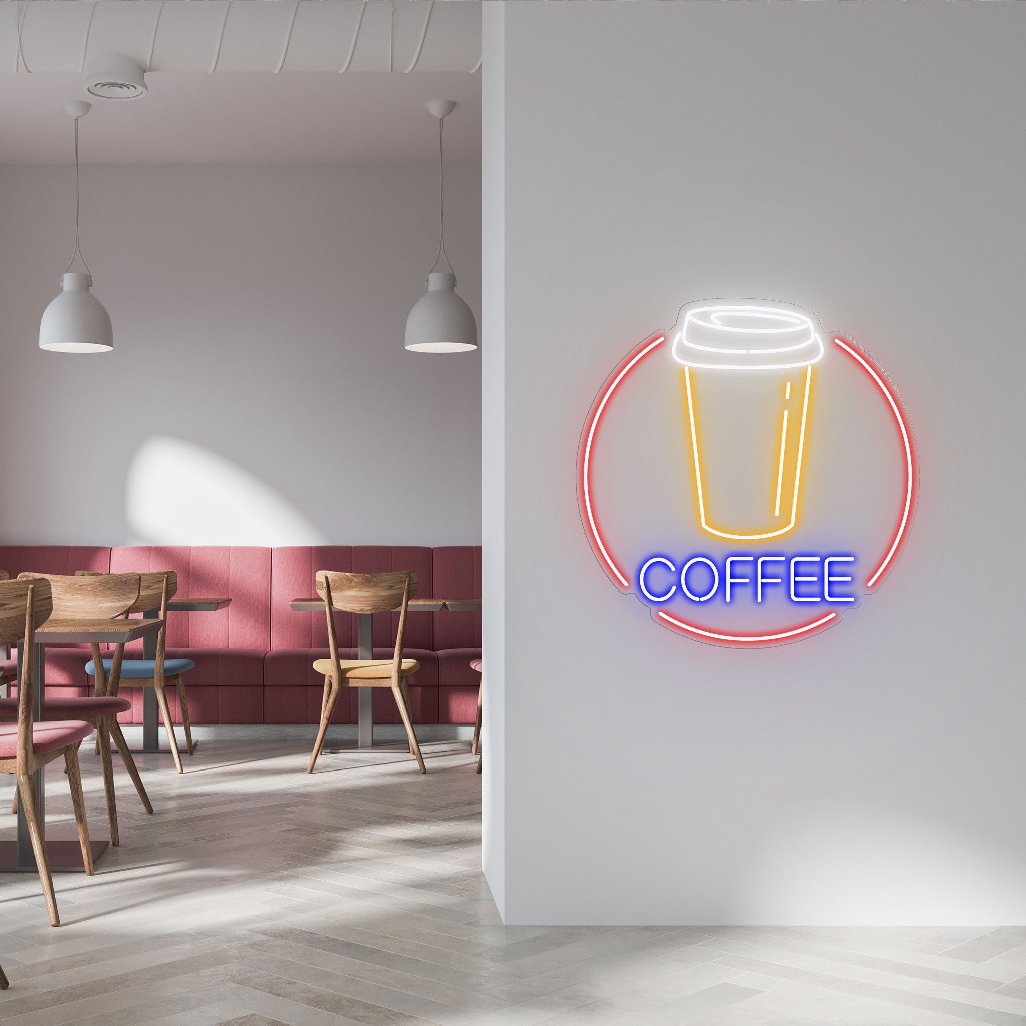Take Away Coffee - Neon Sign - Café Venue