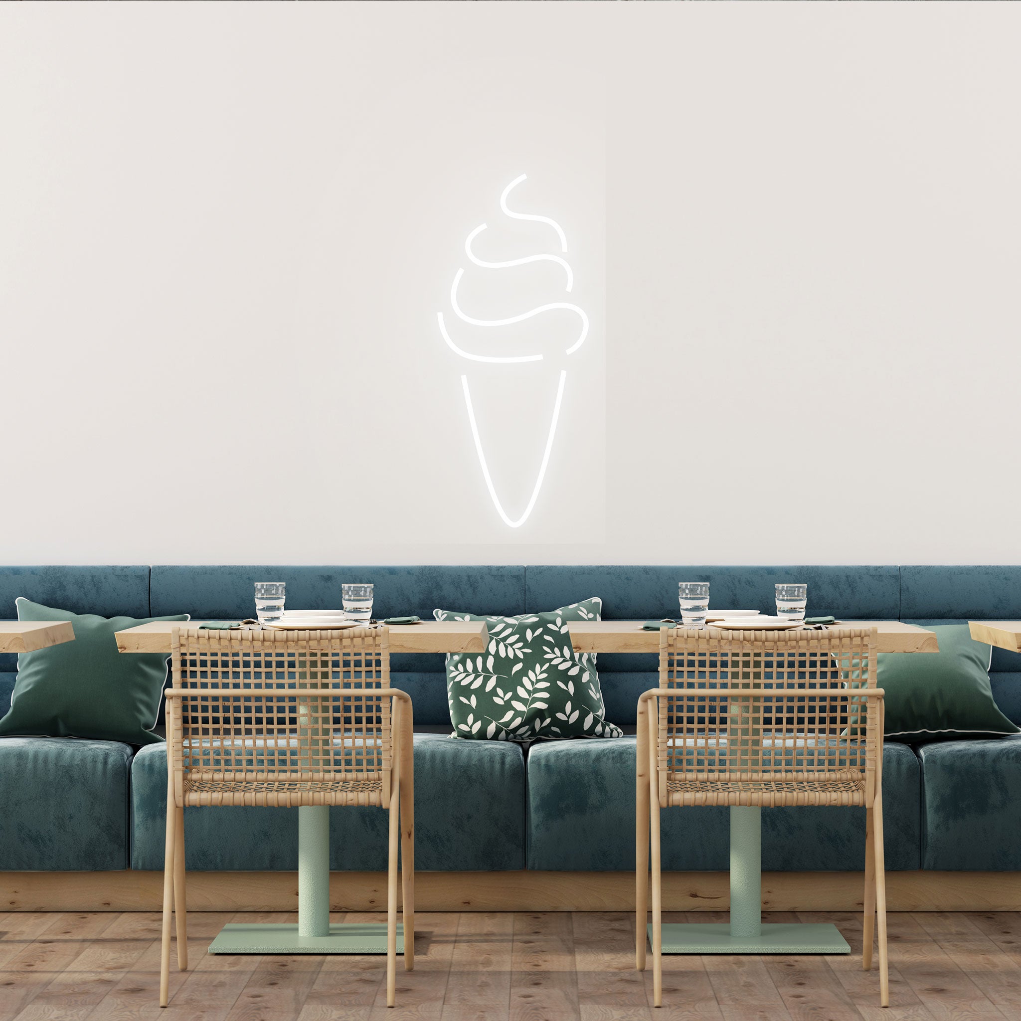 Ice Cream Swirl - Neon Sign - Ice Cream Bar / Dessert Bar