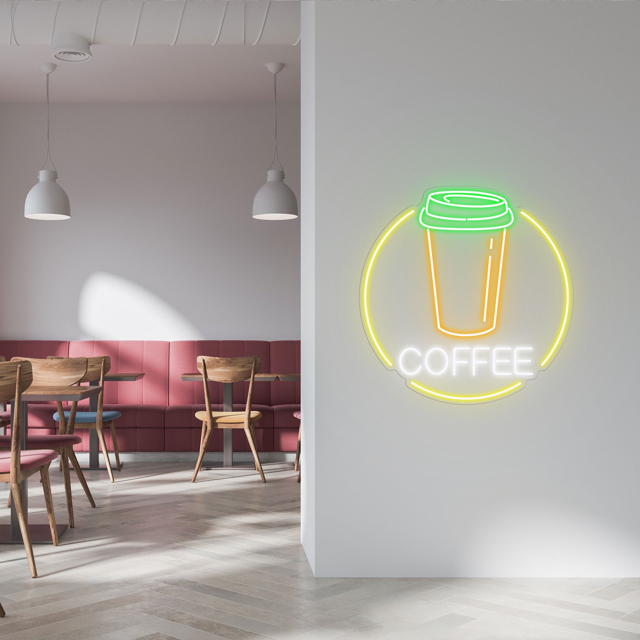 Take Away Coffee - Neon Sign - Café Venue