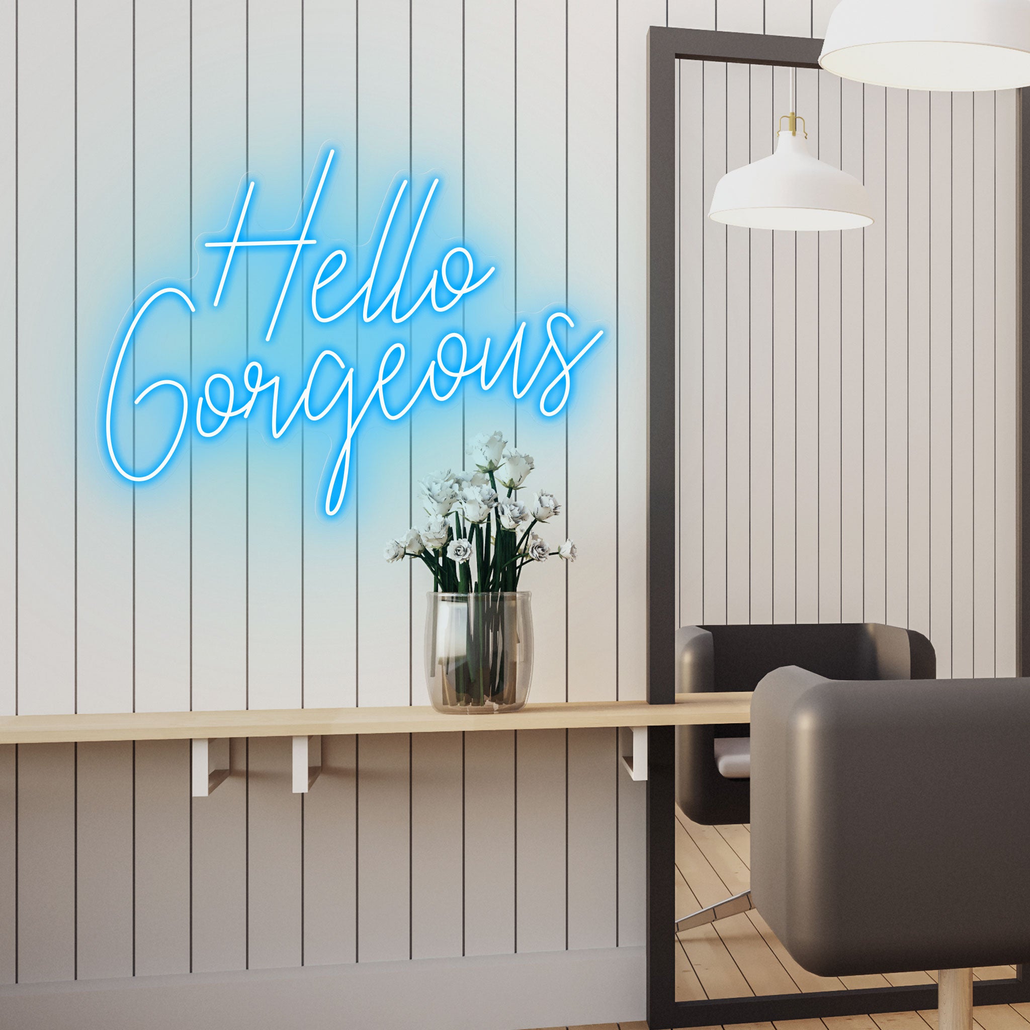 Hello Gorgeous - Neon Sign - Salon / Beauty Clinic