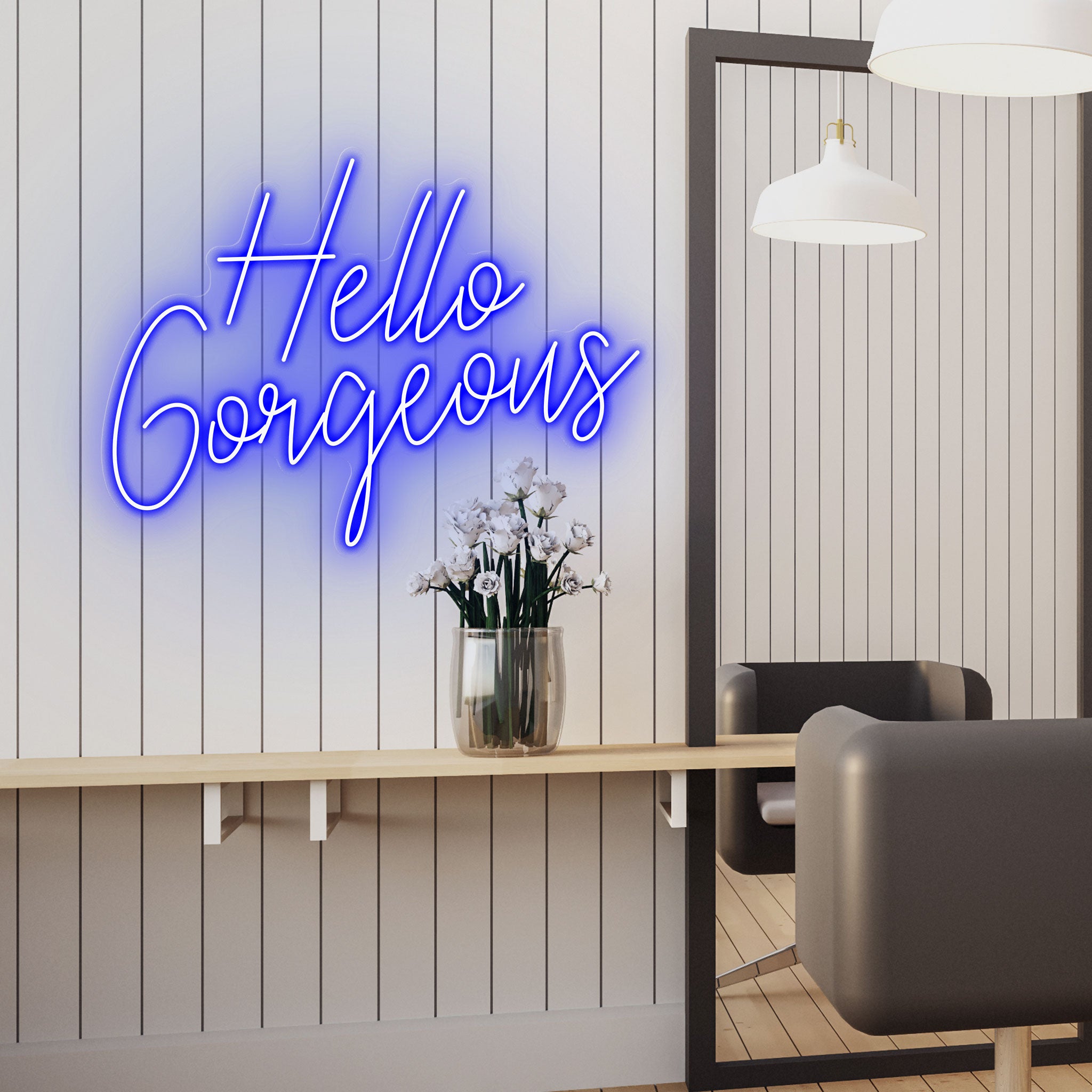 Hello Gorgeous - Neon Sign - Salon / Beauty Clinic