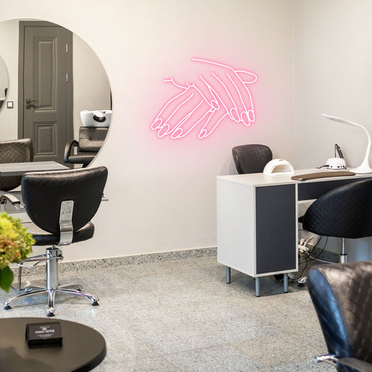 Elegant Hand - Neon Sign - Salon / Beauty Clinic
