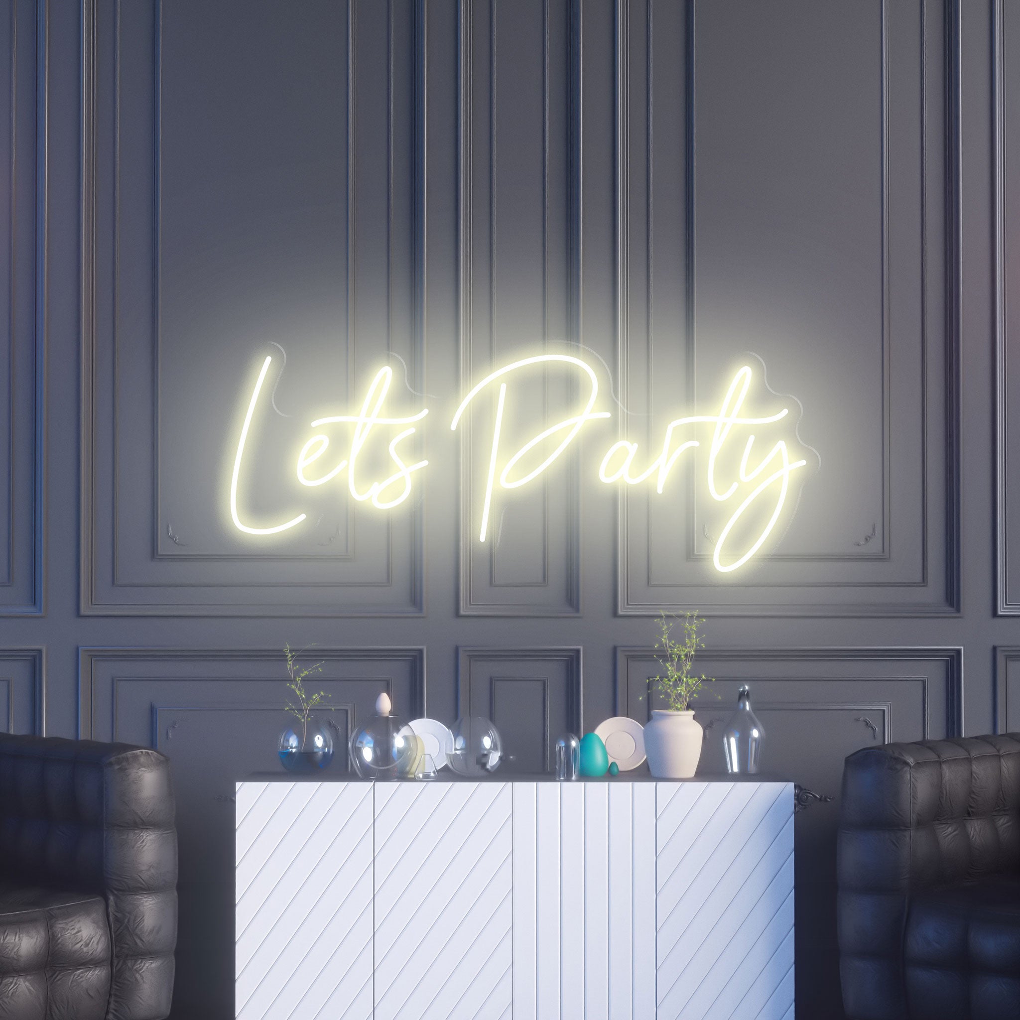 Lets Party - Neon Sign - Bar/Club/Party Celebration Event