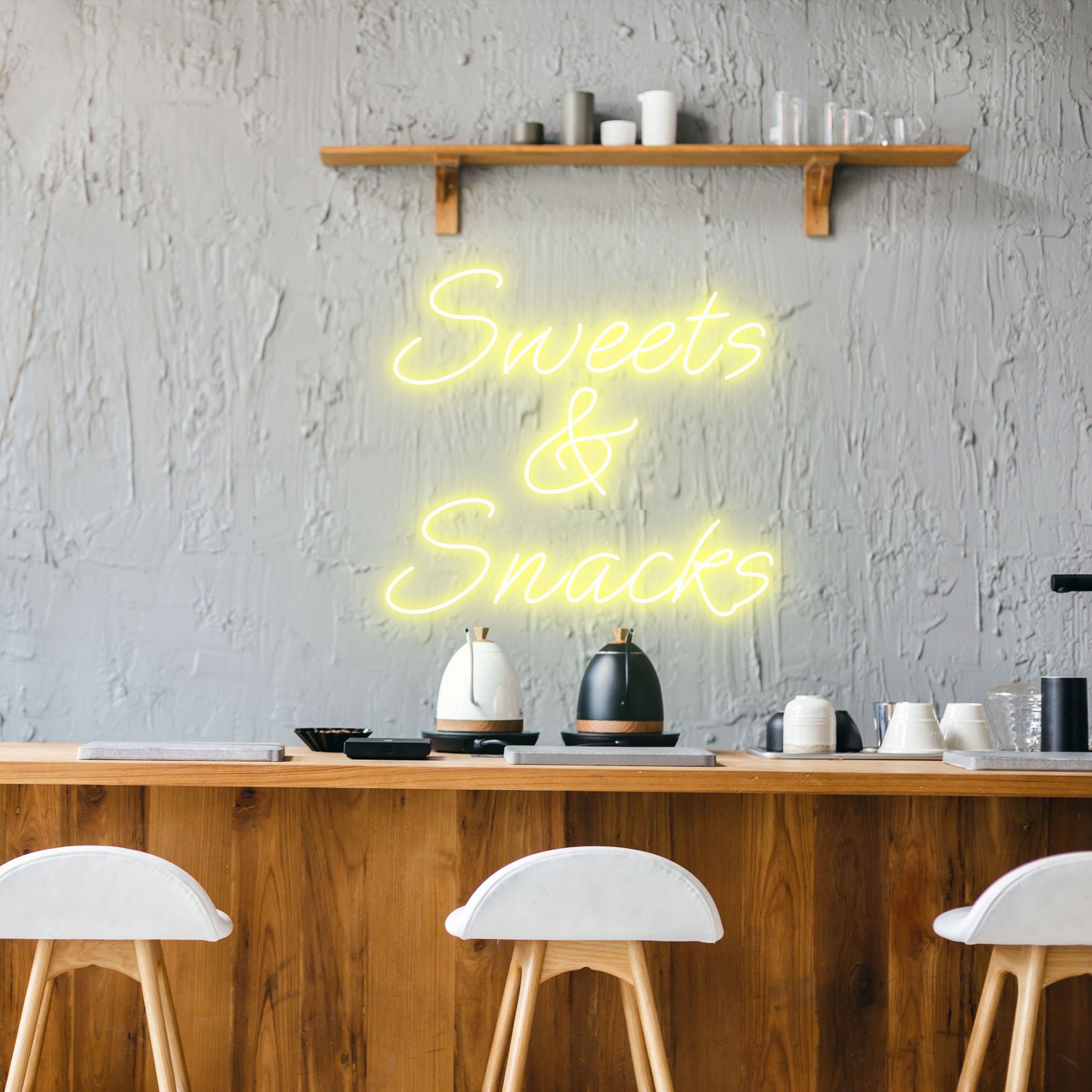 Sweets & Snacks - Neon Sign - Ice Cream Bar / Dessert Bar