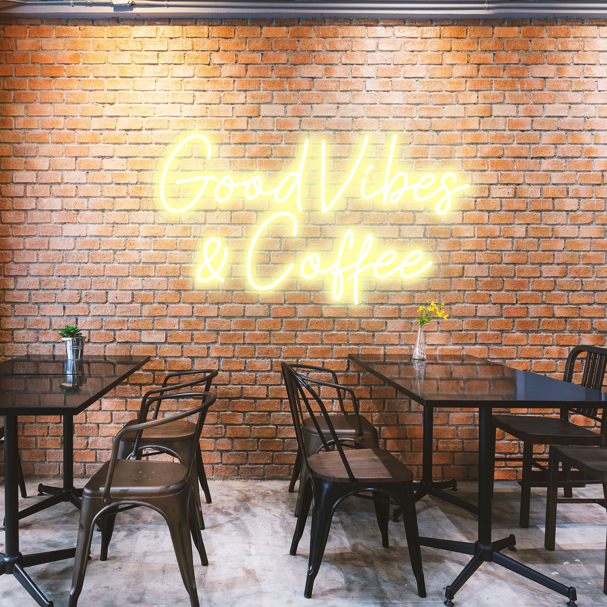 Good Vibes & Coffee - Neon Sign - Café Venue