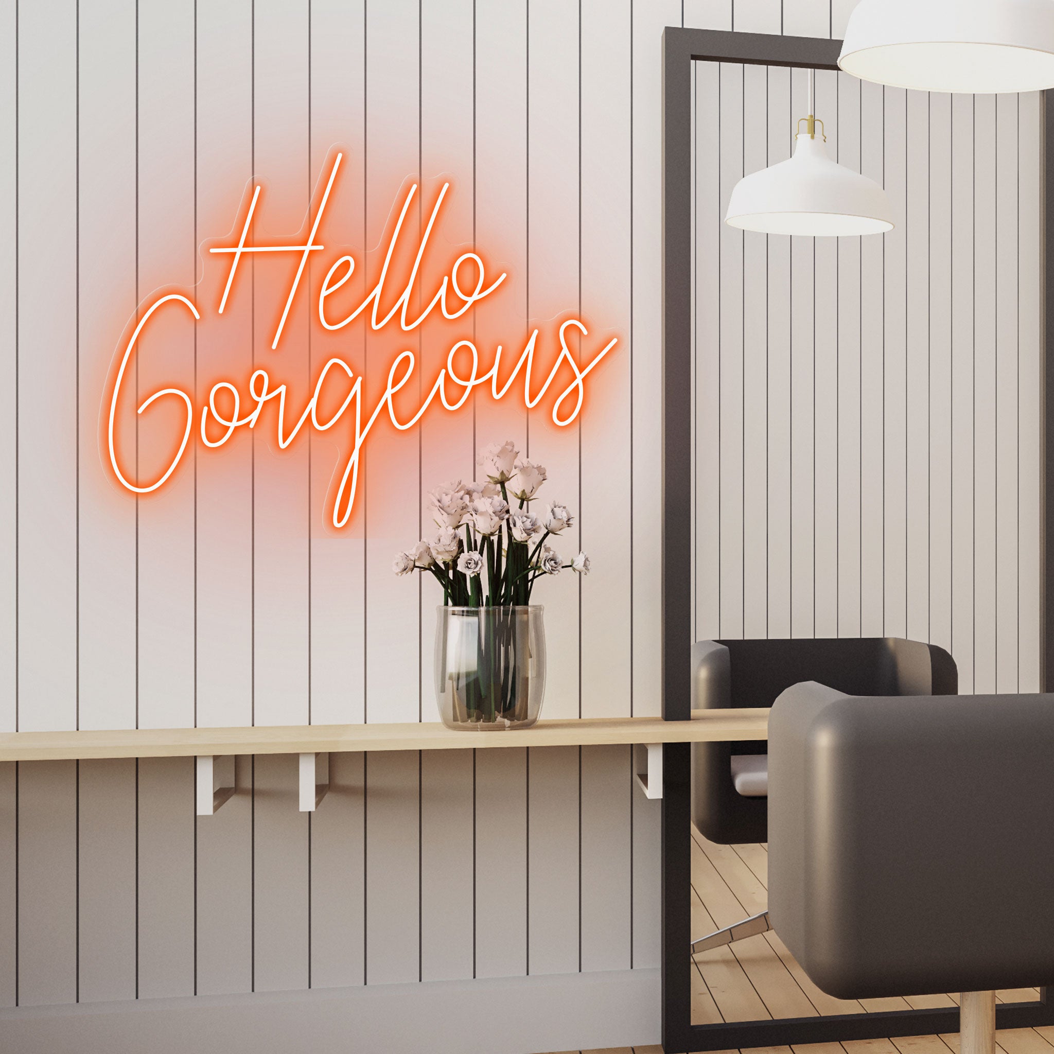 Hello Gorgeous - Neon Sign - Salon / Beauty Clinic