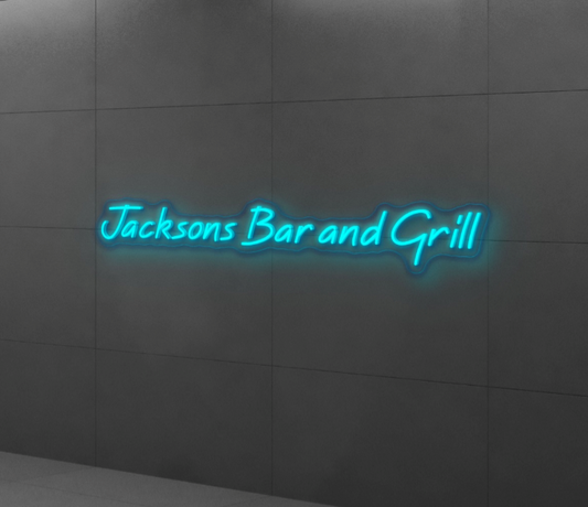 Custom Neon 'Jacksons Bar and Grill' [+ 2 FREE Bonus Items] ~$175  OFF