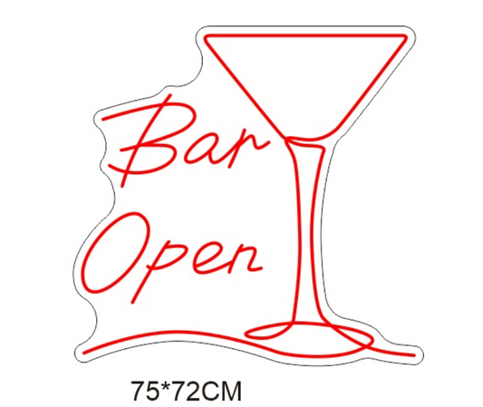 Custom Neon 'Bar Open' [+ 2 FREE Bonus Items] ~$175  OFF