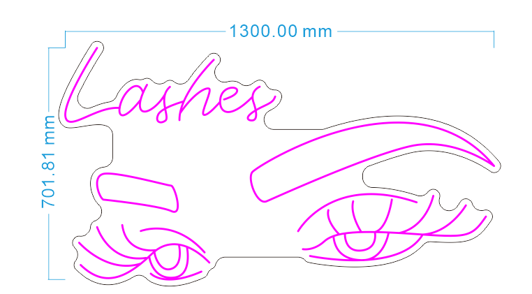 Custom Neon 'Lashes' Logo [+ 2 FREE Bonus Items] ~ $150 OFF