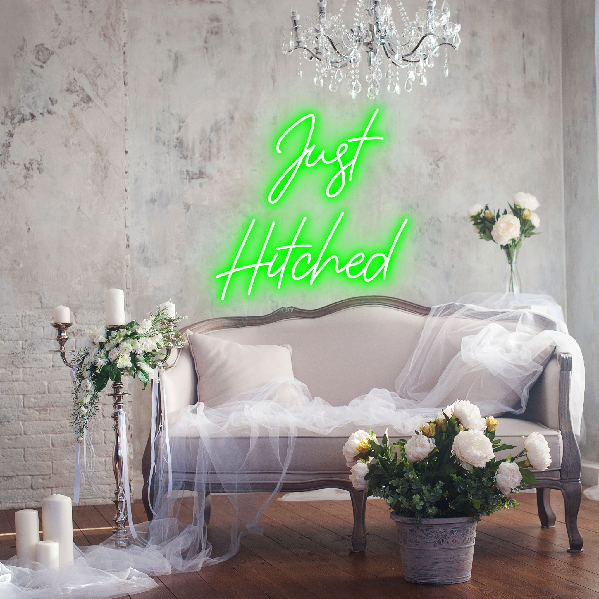 Just Hitched - Neon Sign - Wedding Engagement Event
