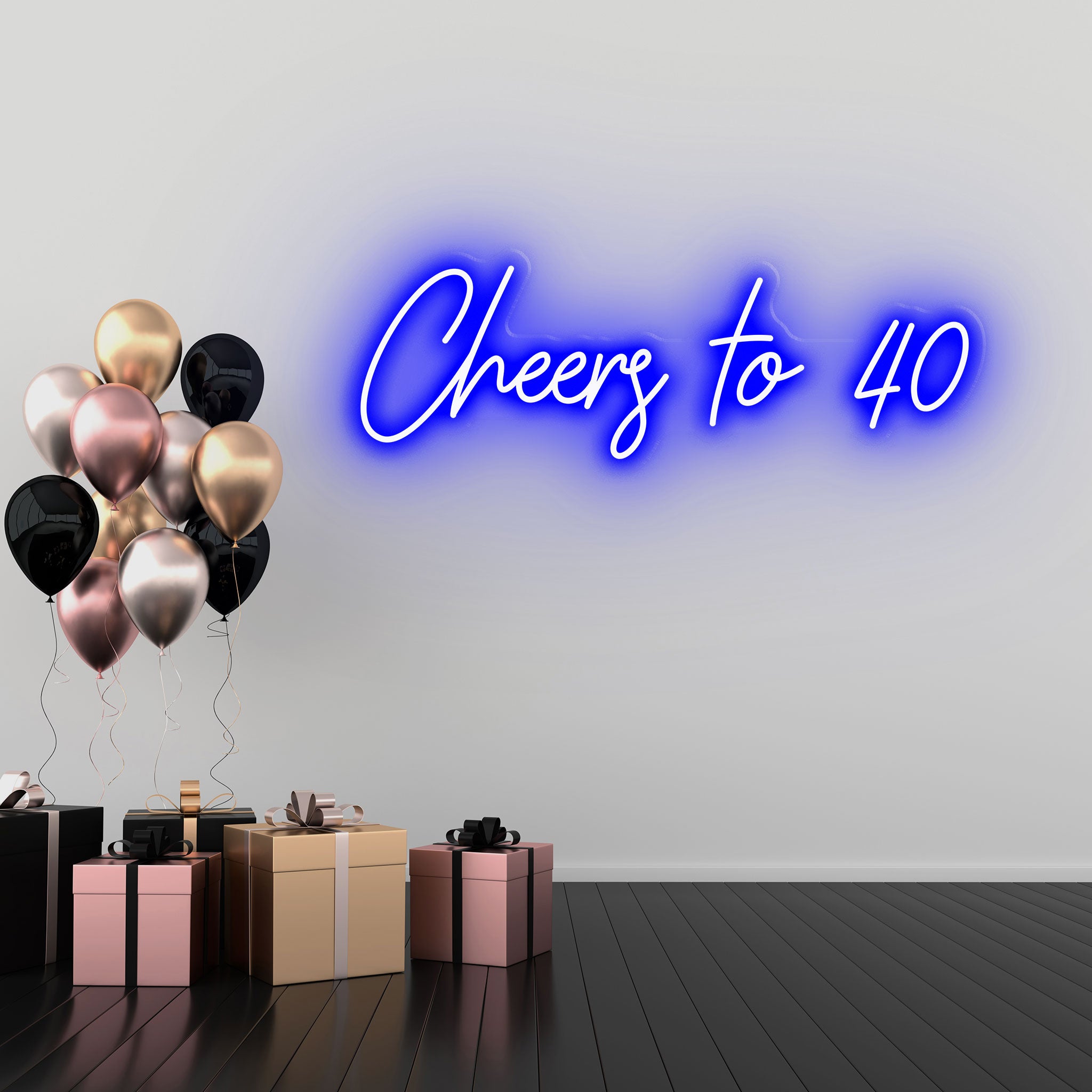 Cheers to 40 - Neon Sign - Birthday Party