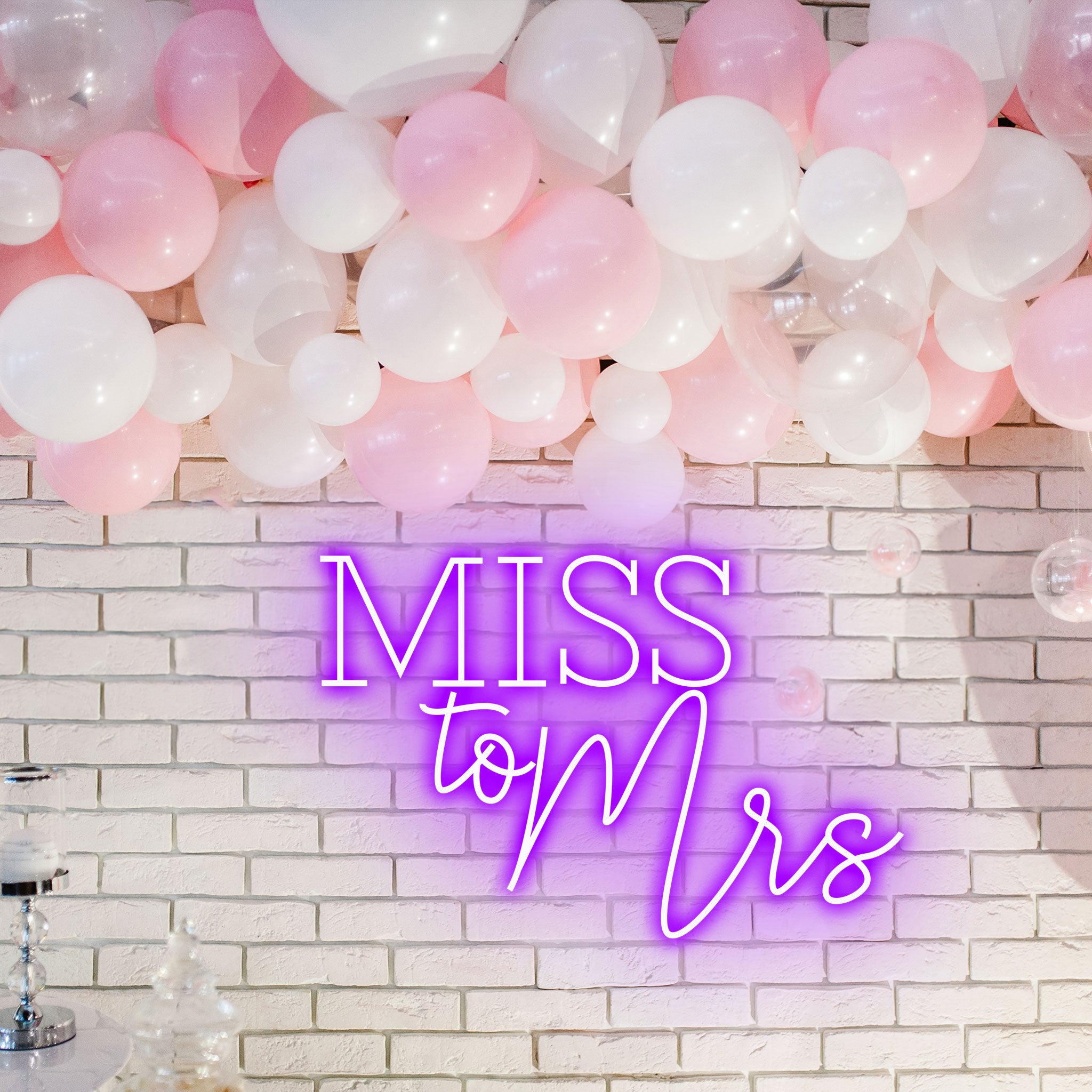 Miss to Mrs - Neon Sign - Wedding Engagement Event