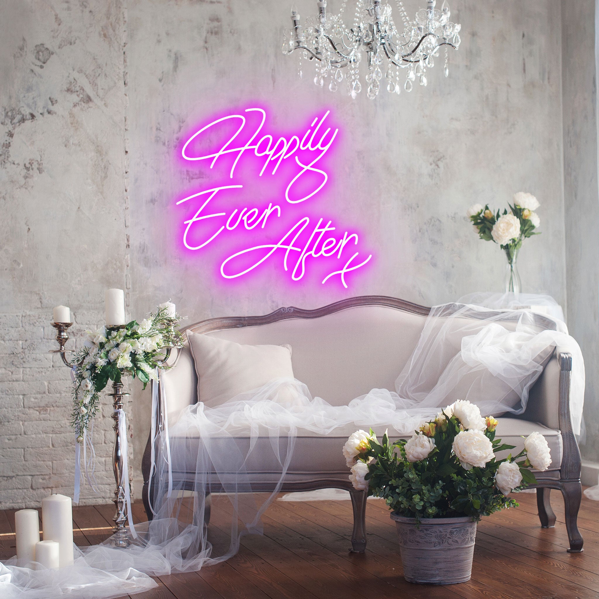 Happily Ever After - Neon Sign - Wedding Engagement Event