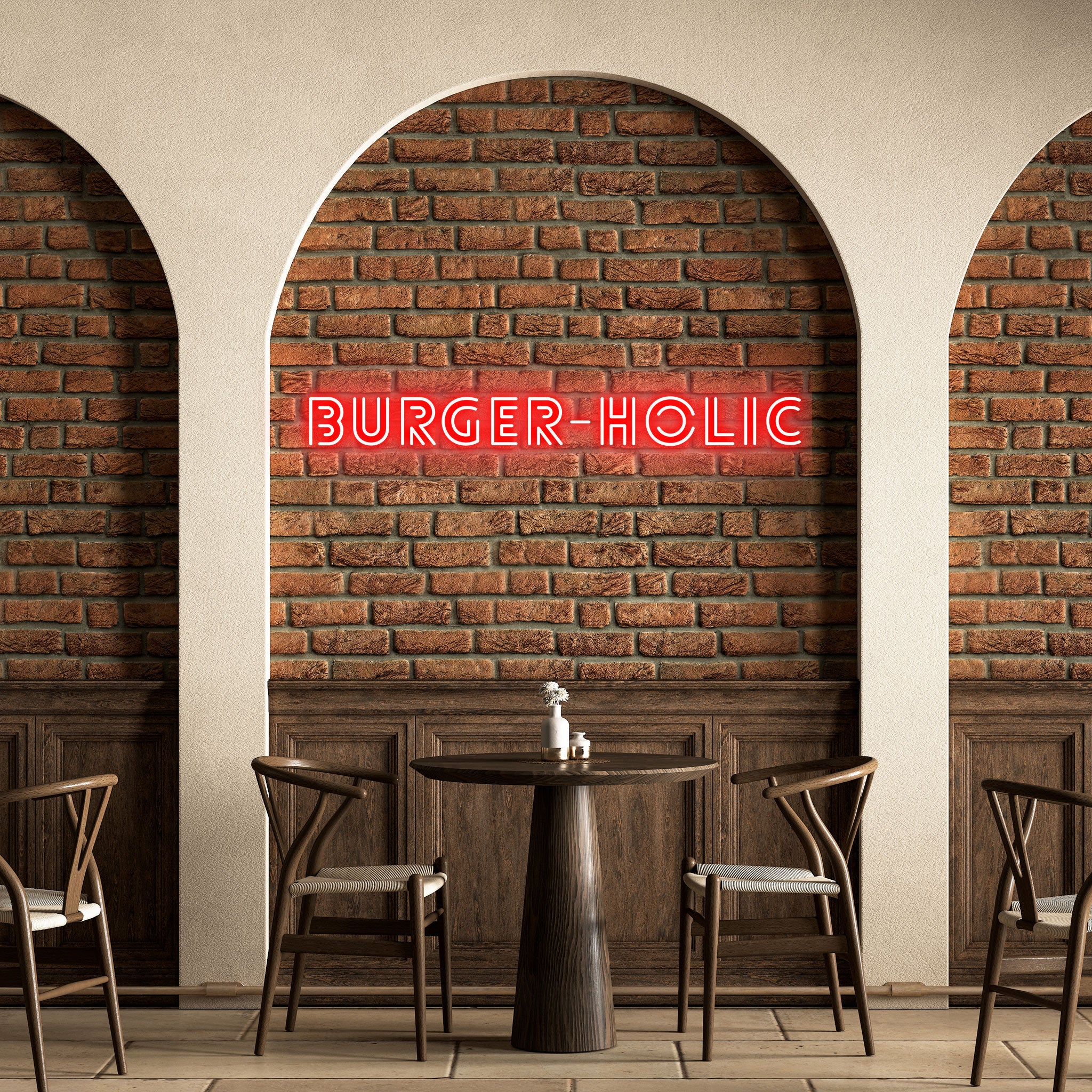Burger-holic - Neon Sign - Burger Venue