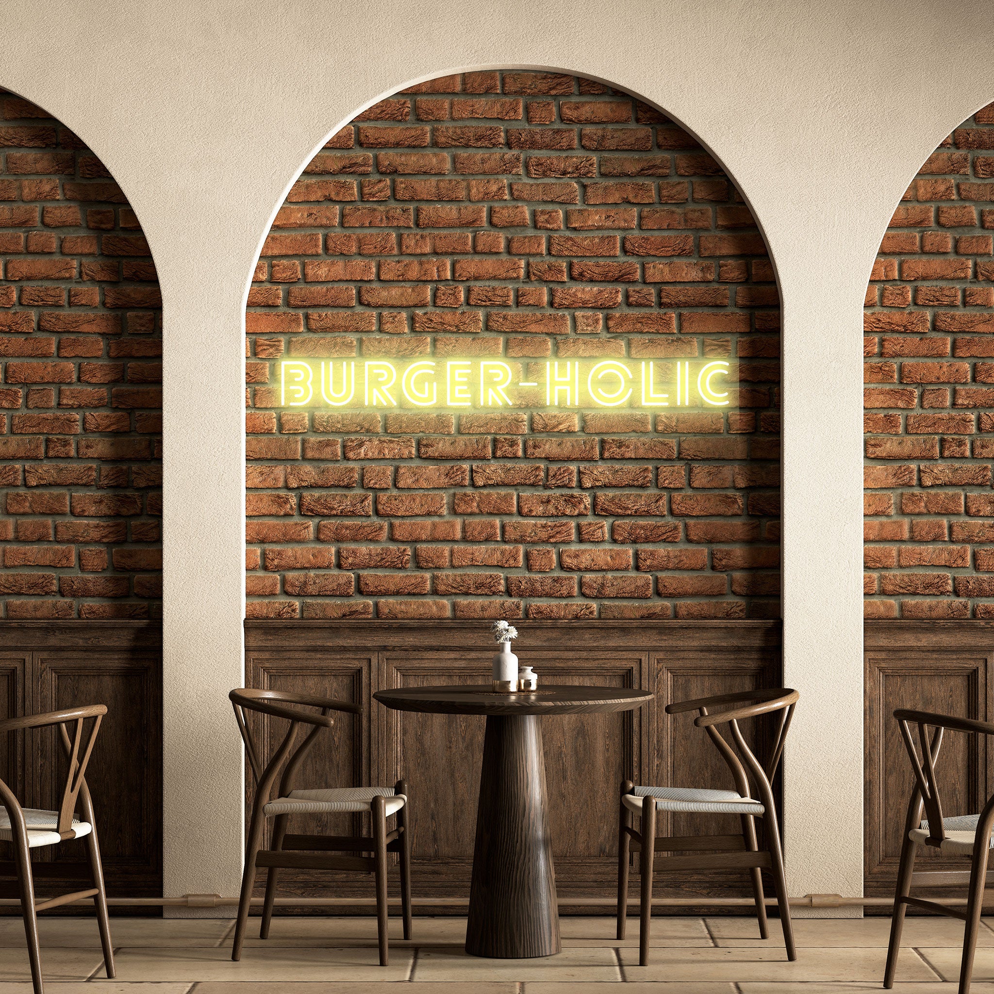 Burger-holic - Neon Sign - Burger Venue