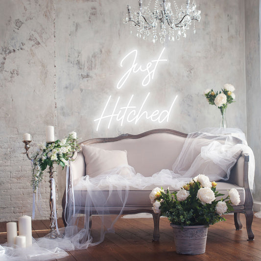 Just Hitched - Neon Sign - Wedding Engagement Event