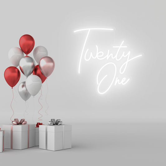 Twenty One - Neon Sign - Birthday Party