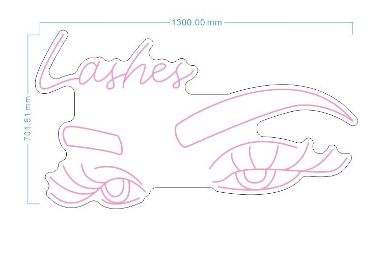 Custom Neon 'Lashes' Logo [+ 2 FREE Bonus Items] ~ $150 OFF