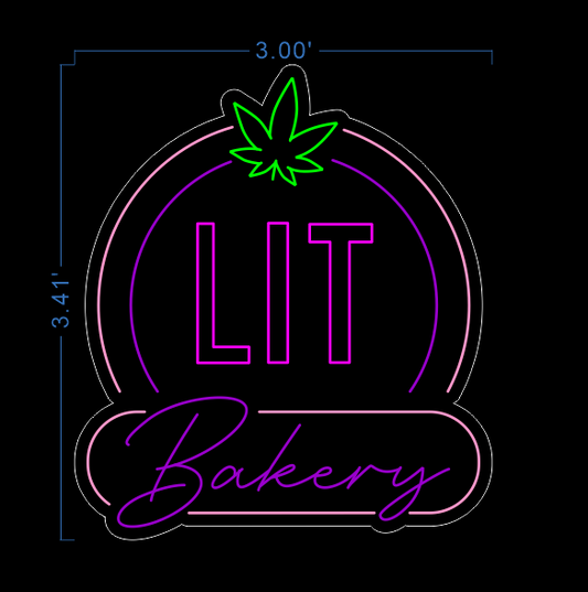 Custom Neon 'Lit Bakery Logo' [+ 2 FREE Bonus Items] ~$80 OFF