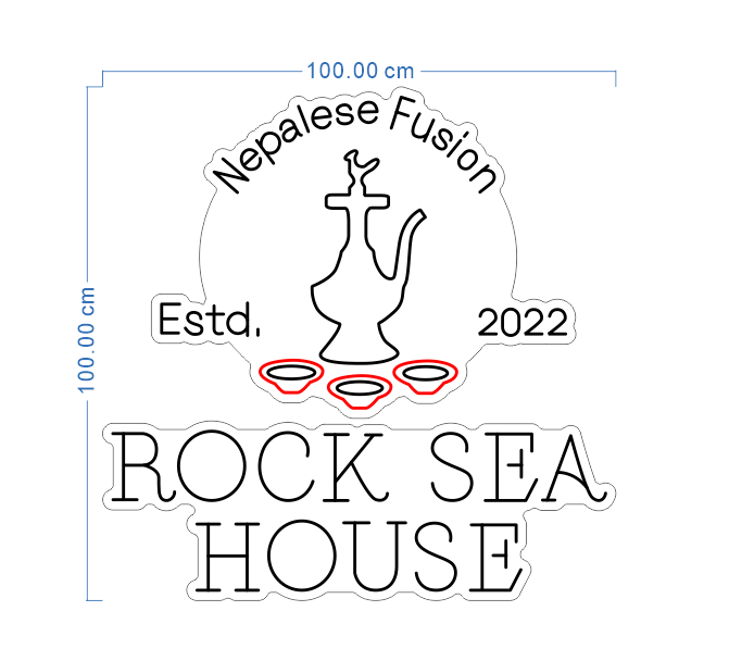 Custom Neon 'Rock Sea House' - [+ 2 FREE Bonus Items] ~$100 OFF