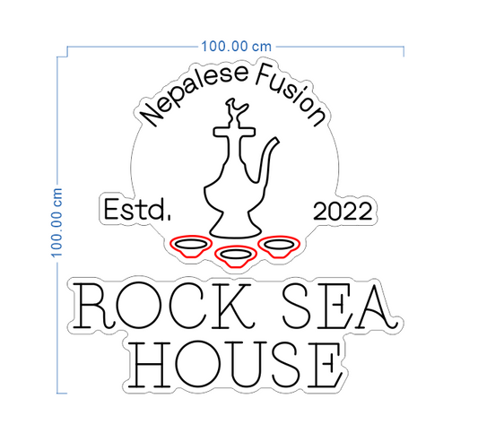 Custom Neon 'Rock Sea House' - [+ 2 FREE Bonus Items] ~$100 OFF