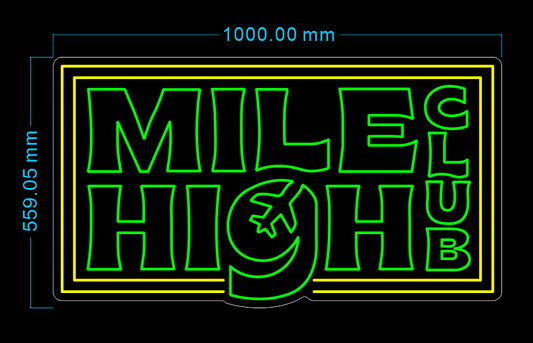 Custom Neon 'Mile High Club’ [+ 2 FREE Bonus Items] ~$100 OFF