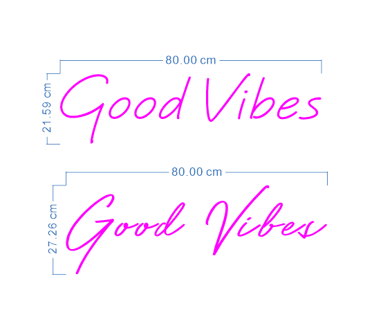 Custom Neon 'Good Vibes’ [+ 2 FREE Bonus Items]~$100 OFF