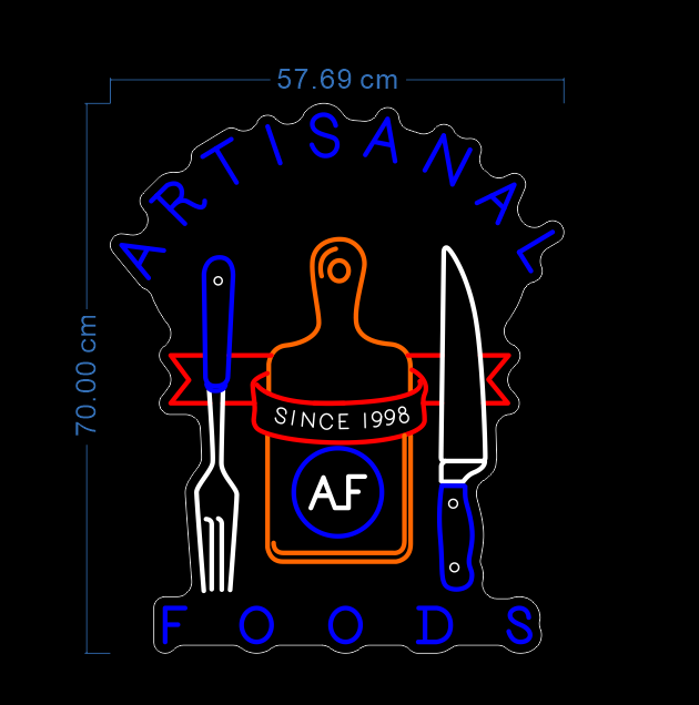 Custom Neon 'Artisanal Foods / Your Panadas' [+ 2 FREE Bonus Items] ~$50+ OFF