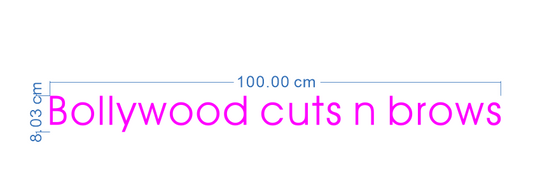 Custom Neon 'Bollywood cuts n brows’ [+ 2 FREE Bonus Items] ~$50 OFF