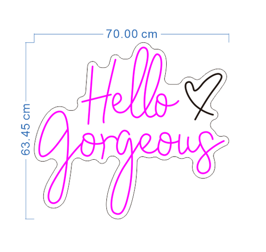 Custom Neon 'Hello Gorgeous’ [+ 2 FREE Bonus Items] ~$50 OFF