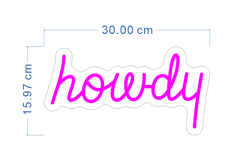 Custom Neon 'howdy' [+ 2 FREE Bonus Items] ~$150 OFF