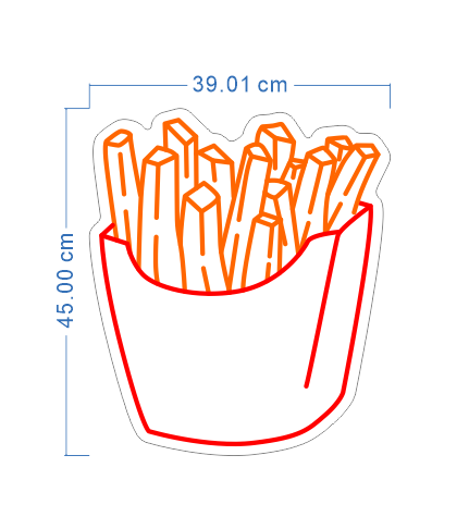 Custom Neon 'French Fries’ [+ 2 FREE Bonus Items] ~$50 OFF