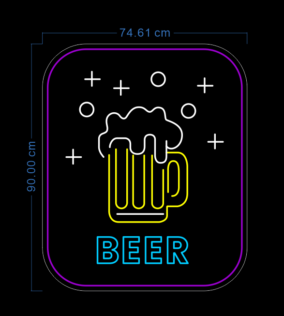 Custom Neon 'Beer & Chiken’ [+ 2 FREE Bonus Items] ~$100 OFF