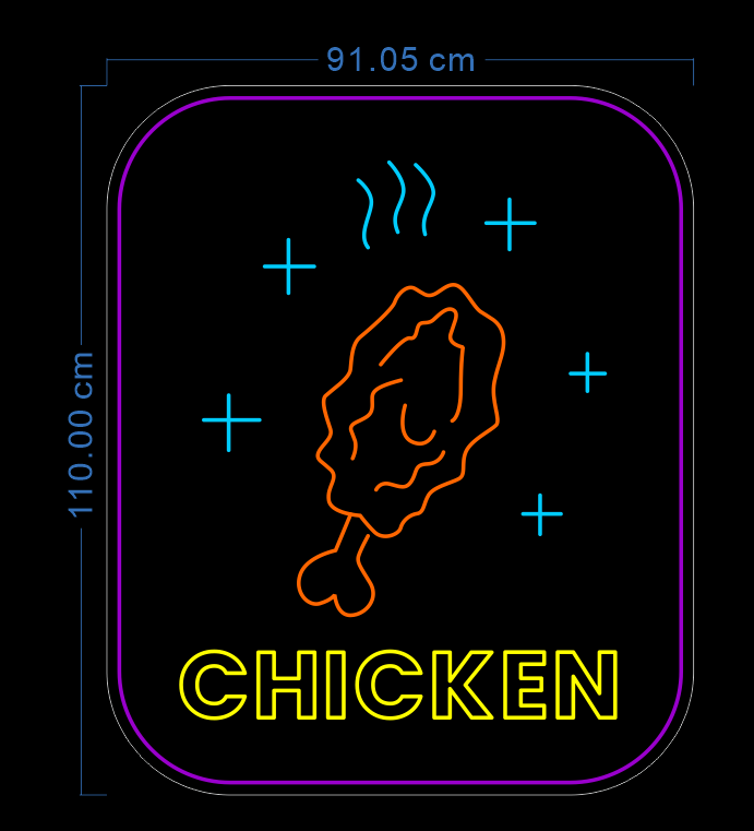 Custom Neon 'Beer & Chiken’ [+ 2 FREE Bonus Items] ~$100 OFF