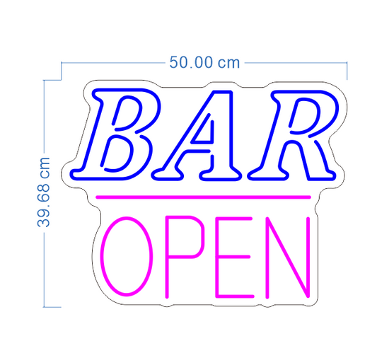 Custom Neon 'BAR OPEN’ [+ 2 FREE Bonus Items] ~$50OFF