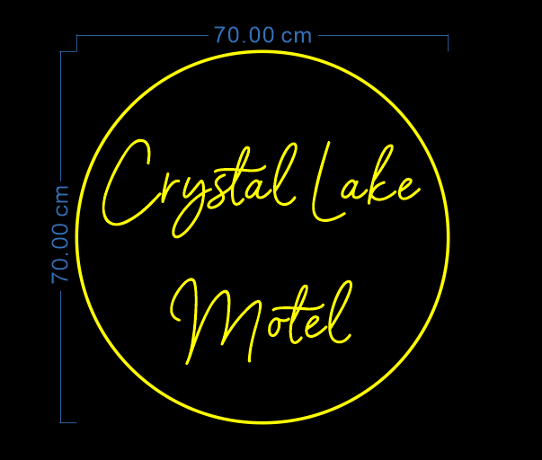 Custom Neon 'Crystal Lake Motel' Logo [+ 2 FREE Bonus Items] ~$117.10 OFF