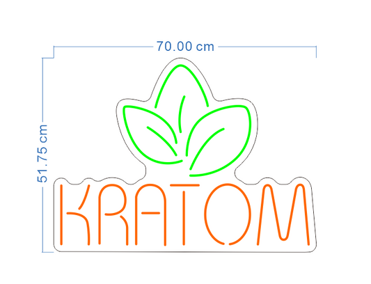 Custom Neon 'Kratom' Logo [+ 2 FREE Bonus Items] ~$150 OFF