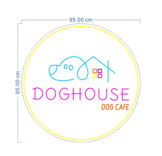 Custom Neon 'DogHouse Dog Cafe' [+ 2 FREE Bonus Items] ~$150 OFF