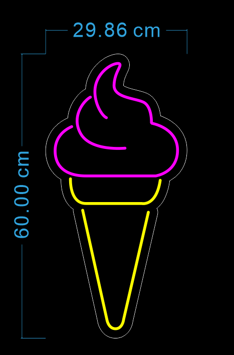 Custom Neon 'Ice cream' [+ 2 FREE Bonus Items] ~$50 OFF